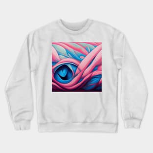 Graffit surrealism pink and  blue Crewneck Sweatshirt